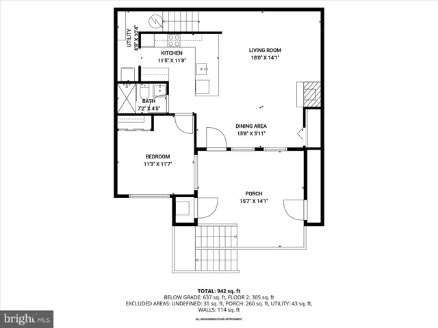 a picture of a bench in front of a door