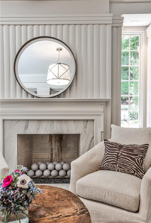 3990 Paces Ferry Road Northwest Atlanta, GA 30327 - Photo 6 of 63 a living room with furniture and a fireplace