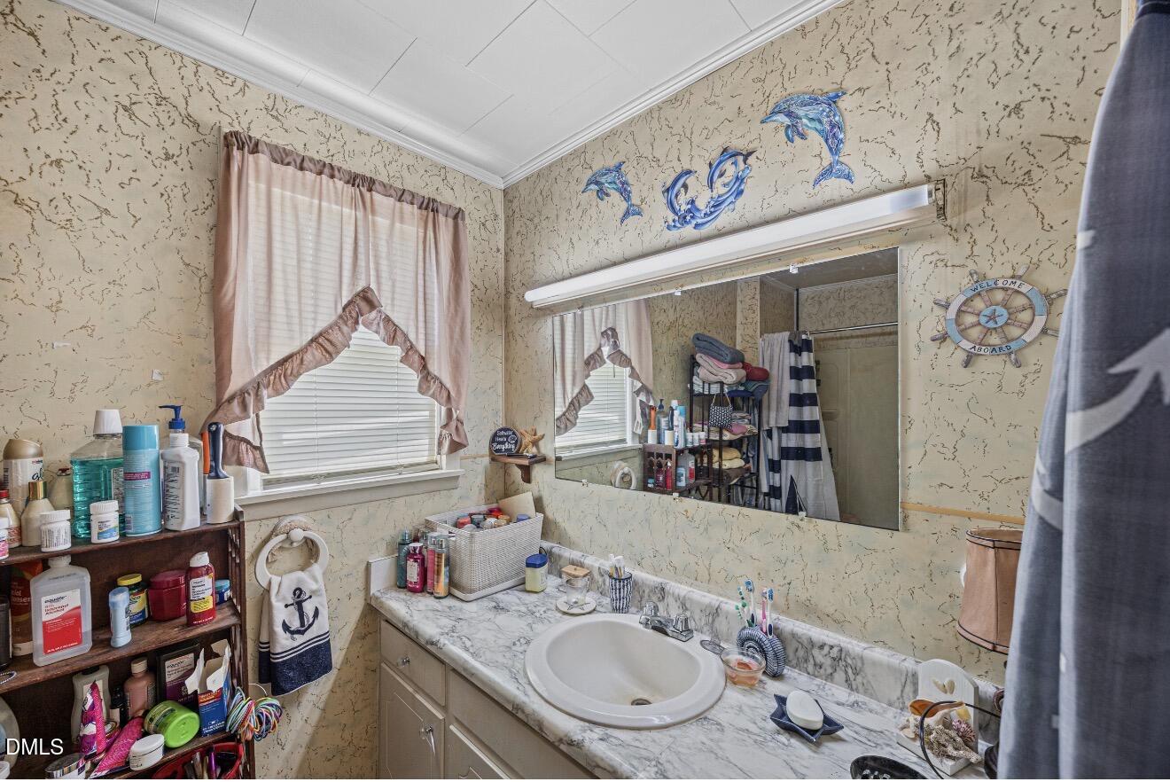 679 Mintz Road Roseboro, NC 28382 - Photo 50 of 80 a bathroom with a sink a vanity and a mirror