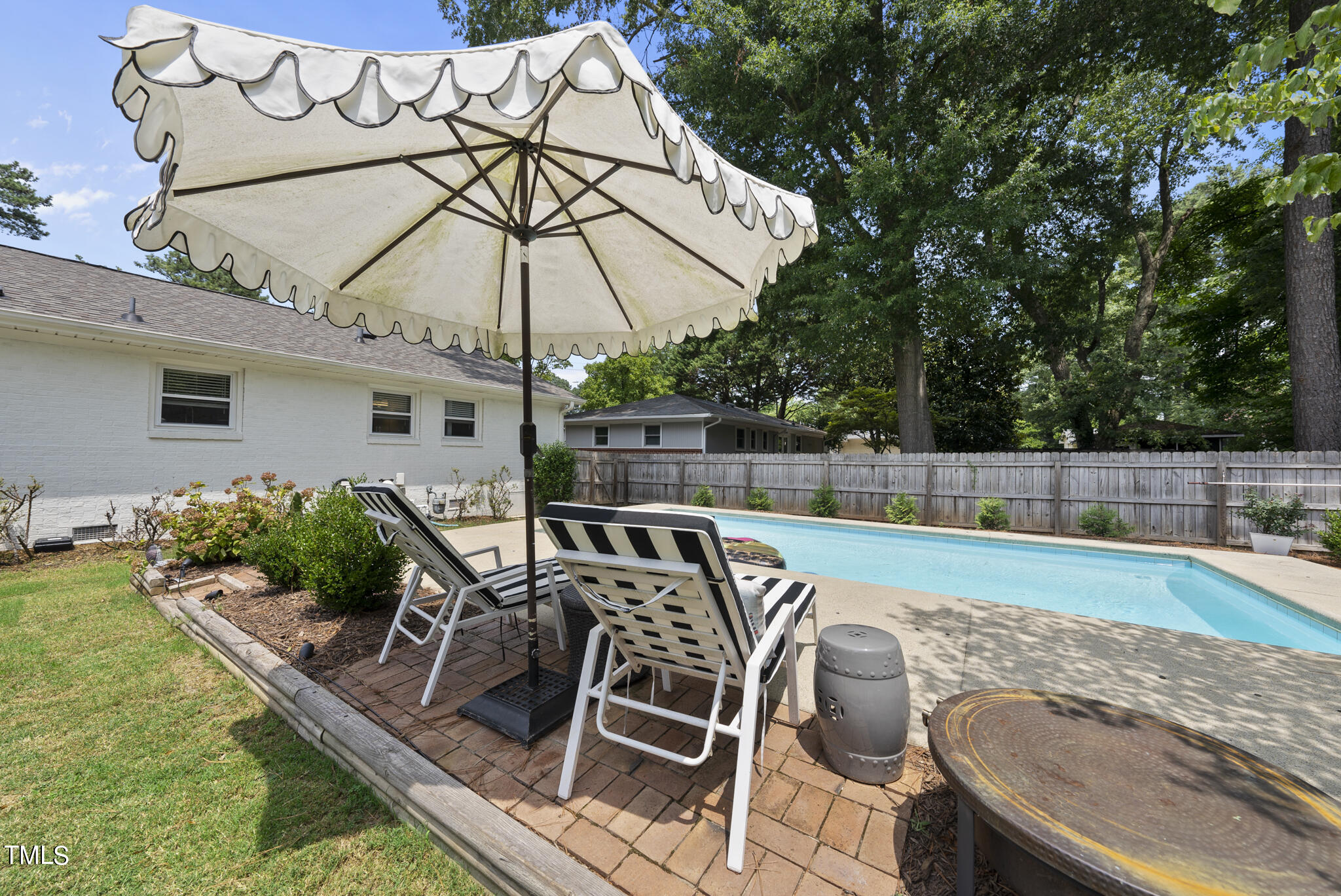 512 East Millbrook Road Raleigh, NC 27609 - Photo 21 of 29 a view of a swimming pool with a patio