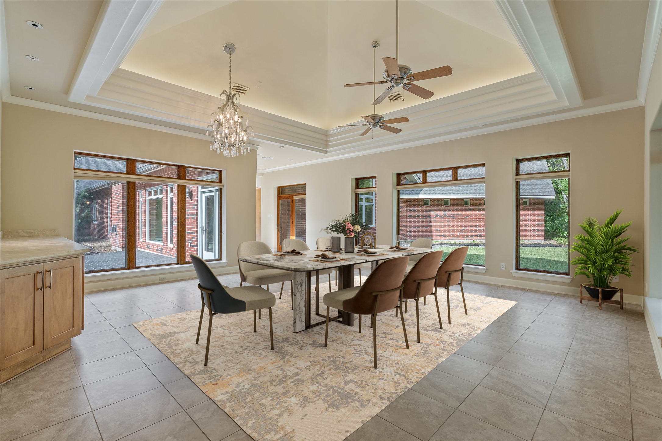 Virtually Staged Entry Room