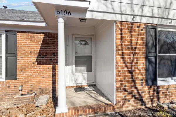 a view of a balcony from a window