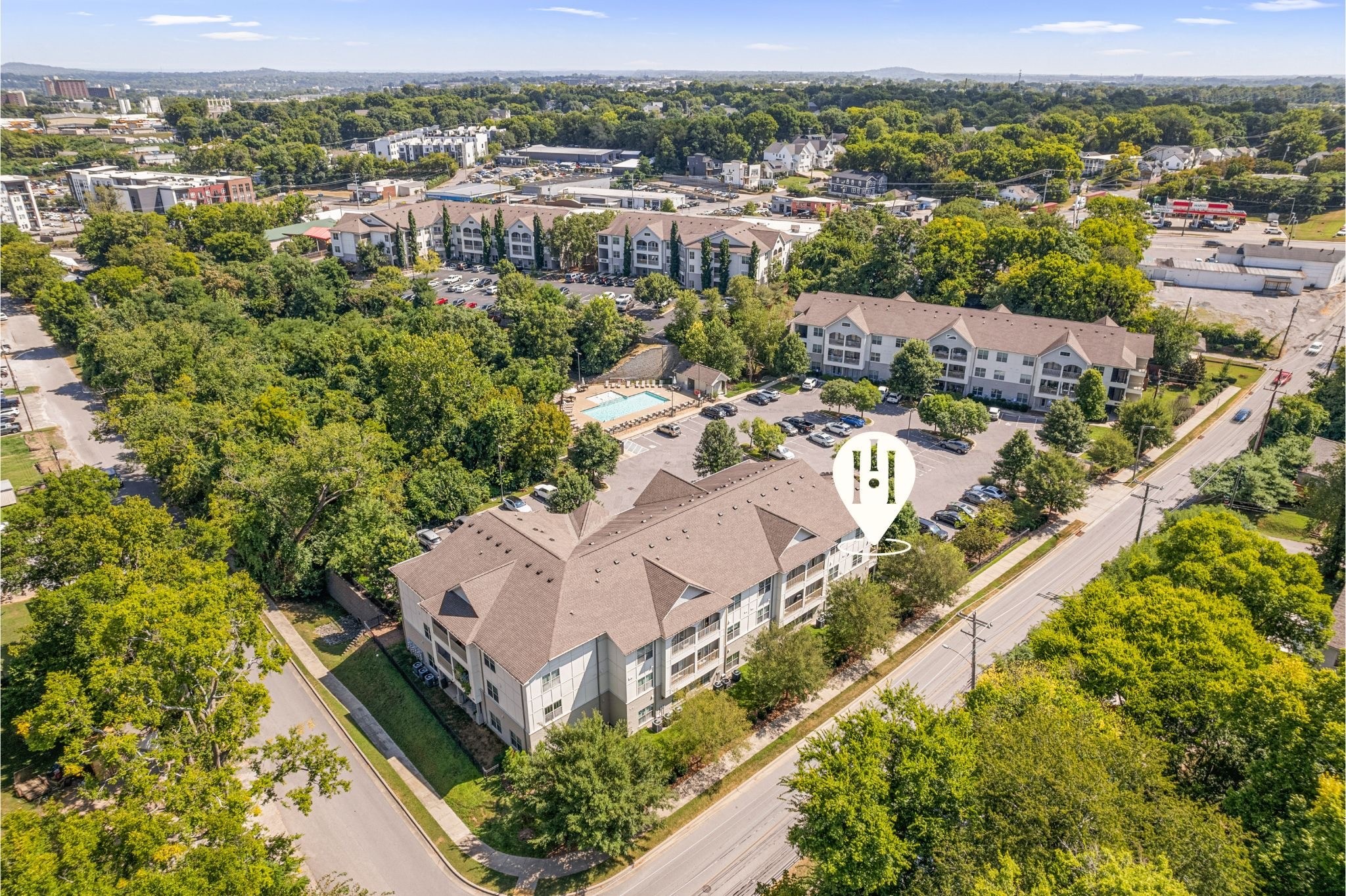 414 Rosedale Avenue, Unit 211 Nashville, TN 37211 - Photo 2 of 23 an aerial view of multiple house