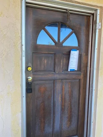 a view of front door
