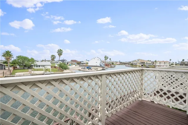 a view of a balcony with city view