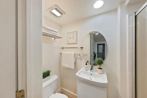 a view of a storage and utility room in a house