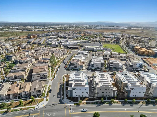 an aerial view of city