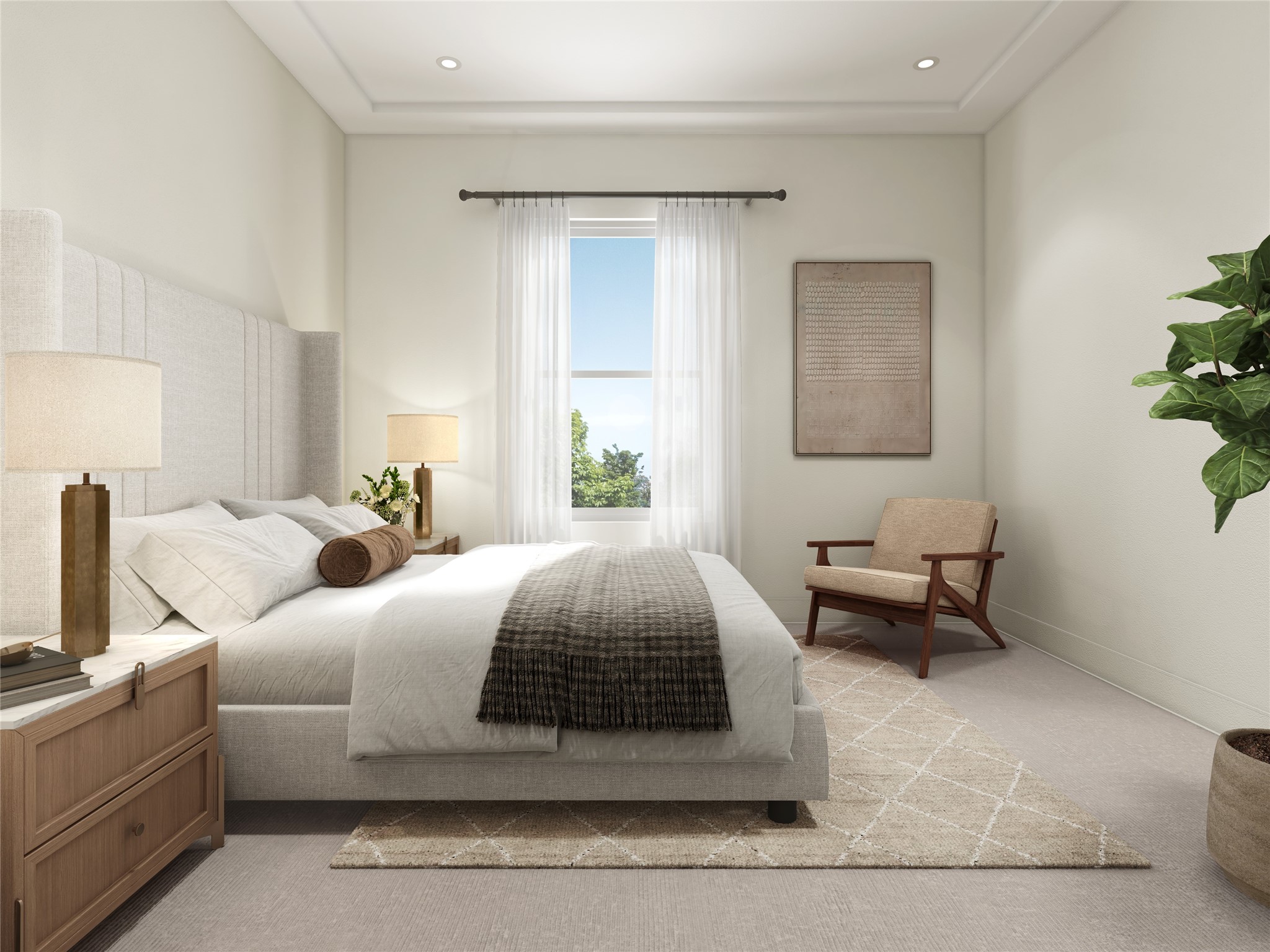 5311 Lambeth Riverside Drive Houston, TX 77091 - Photo 15 of 25 a bedroom with a bed and a chair