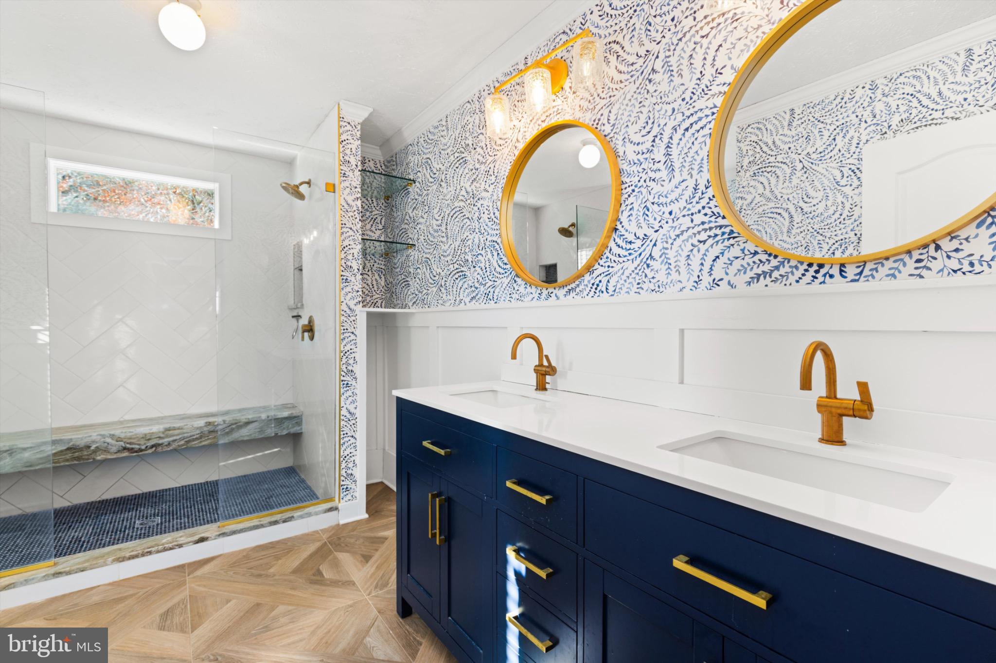 8937 Ninepin Branch Road Berlin, MD 21811 - Photo 23 of 44 Elegant custom master bathroom with gold accents