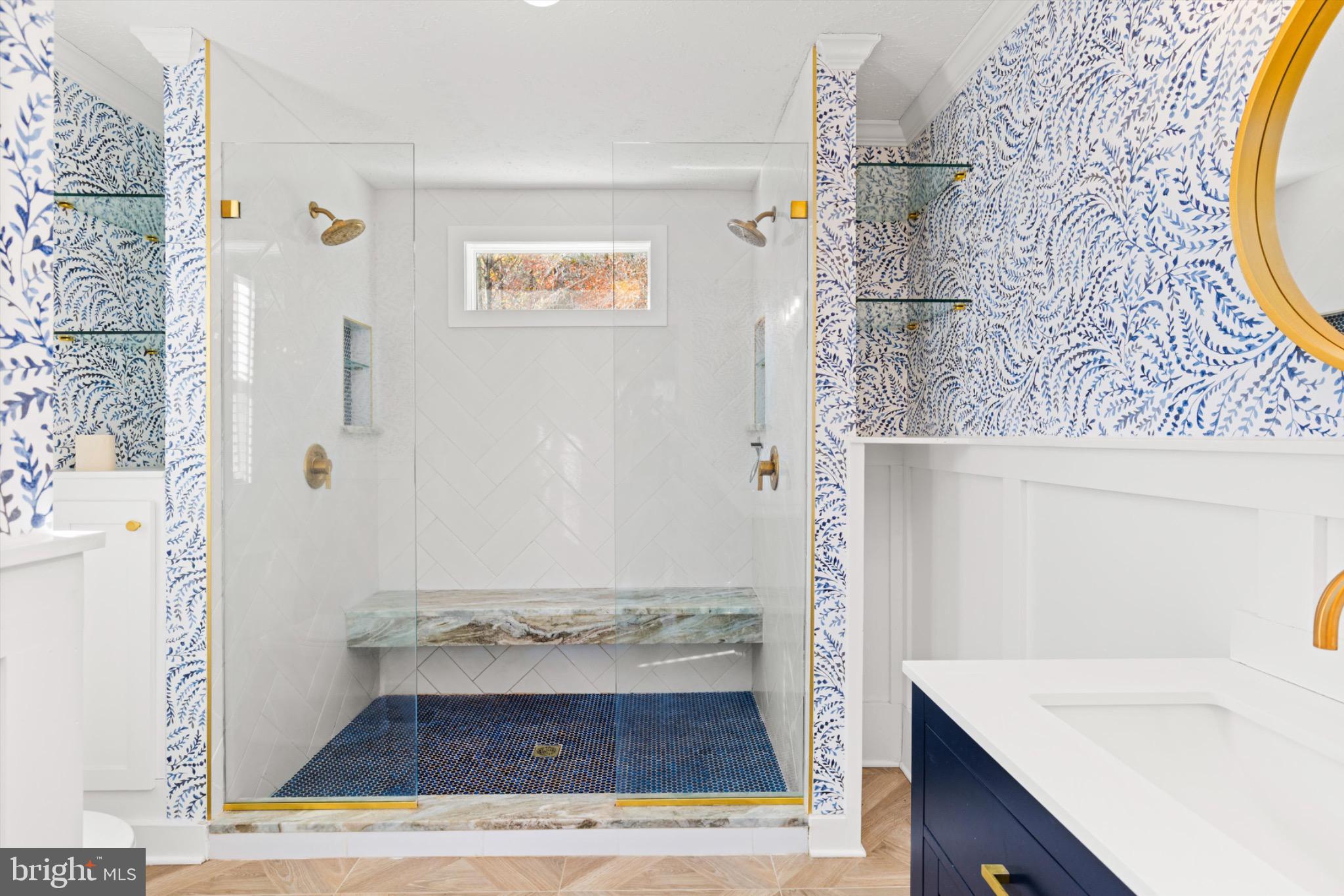 8937 Ninepin Branch Road Berlin, MD 21811 - Photo 24 of 44 Elegant bathroom with vibrant tile accents.