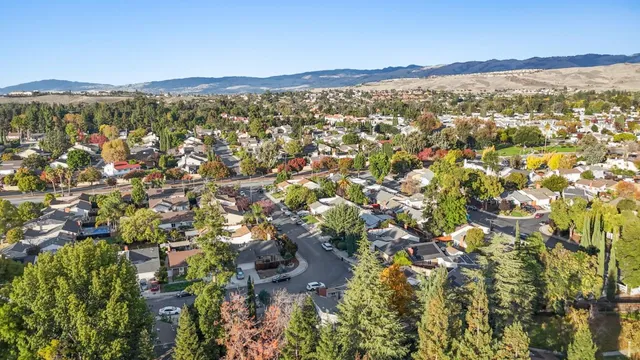 a view of city and mountain