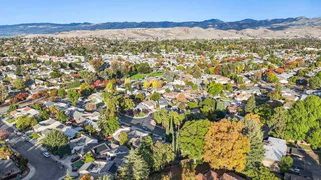 a view of city and mountain