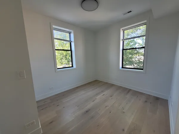 an empty room with a window