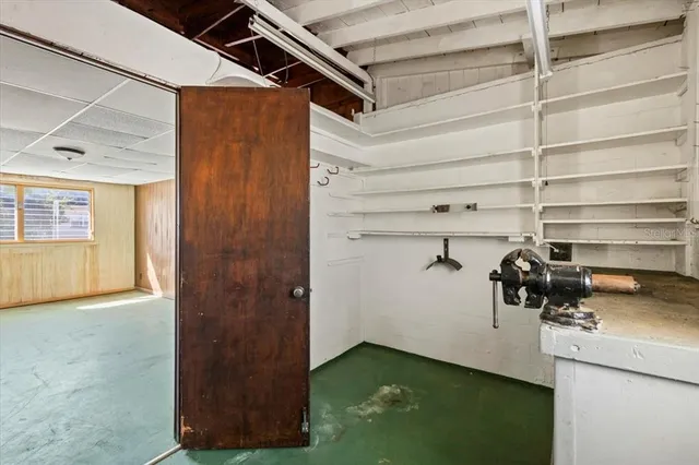 a view of a storage & utility room