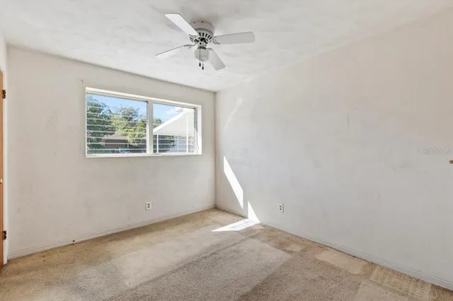 an empty room with a window