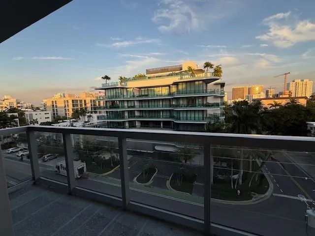 a view of city from balcony