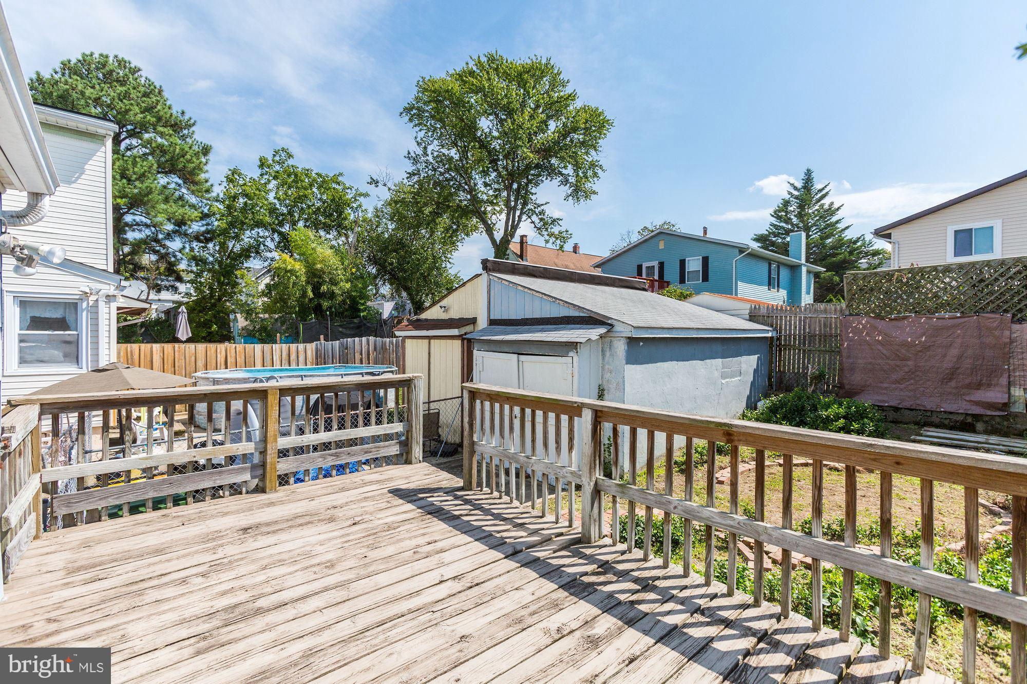 3609 Hineline Road Baltimore, MD 21229 - Photo 31 of 40 Rear Deck with Fenced Yard Access