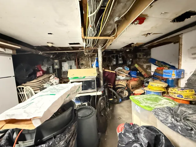 a view of a chairs and table in a patio