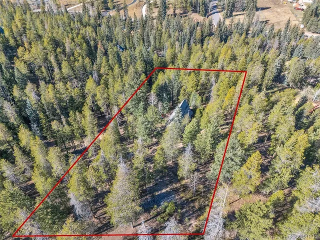 a view of a mountain from a yard