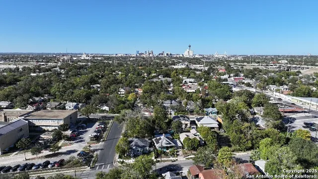 an aerial view of multiple house