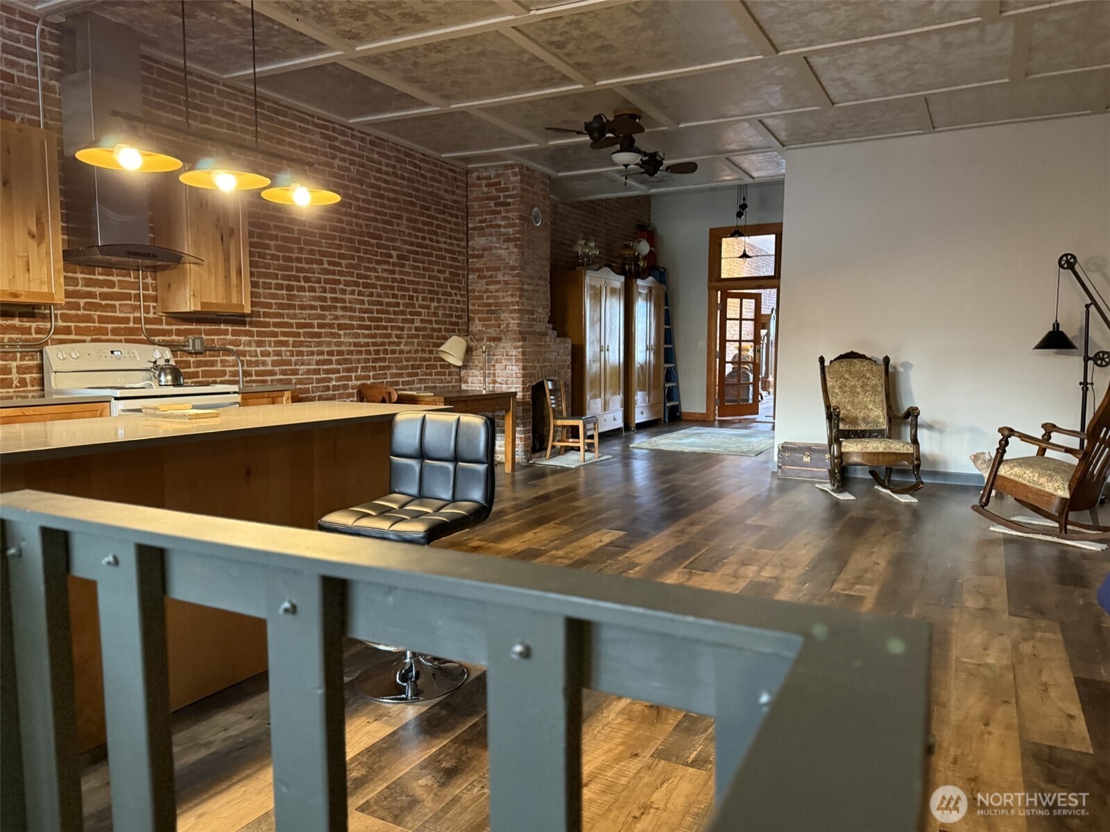 358 East Main Street Dayton, WA 99328 - Photo 17 of 37 a kitchen with a sink appliances and a counter top space