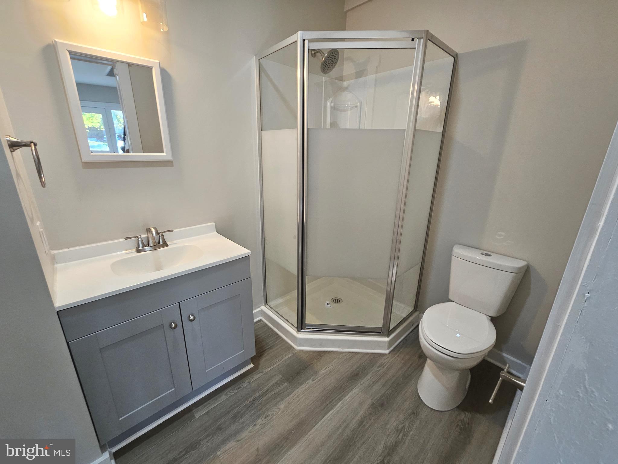 161 East Main Street Orange, VA 22960 - Photo 5 of 19 a bathroom with a sink a toilet a mirror and shower