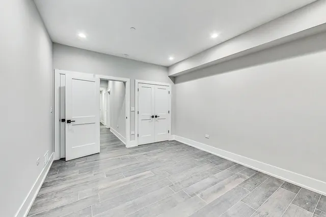 a bathroom with a sink and mirror