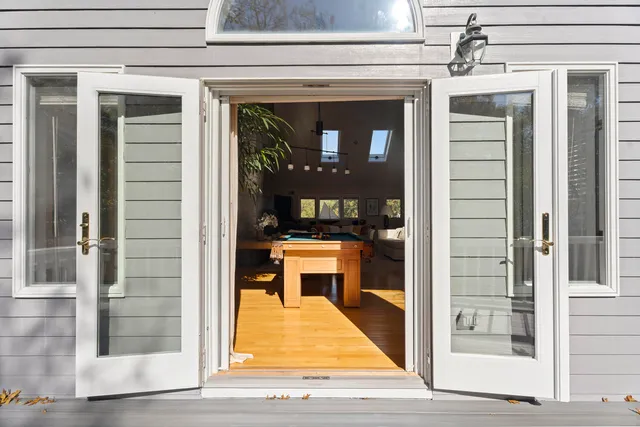 a view of a entryway door front of house
