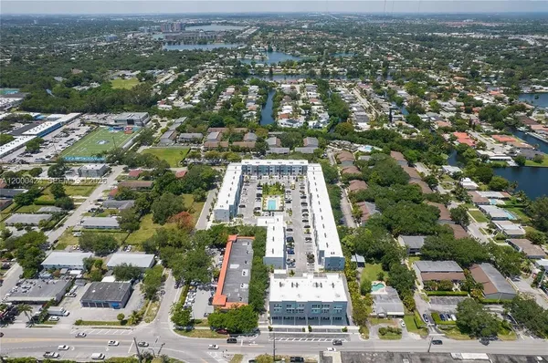a view of building with an outdoor space