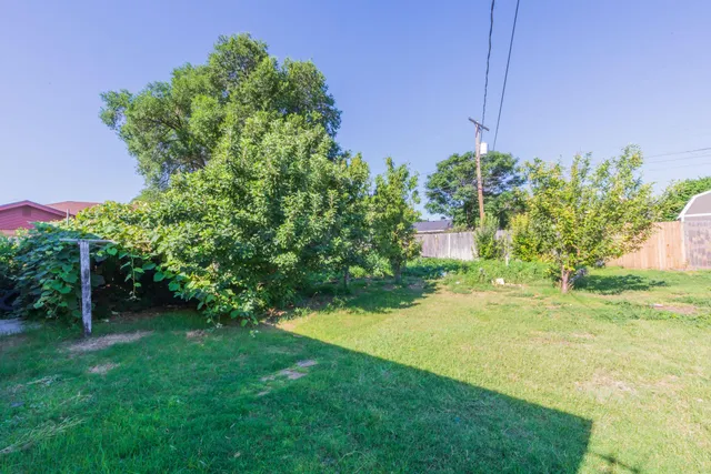 a view of a back yard of the house