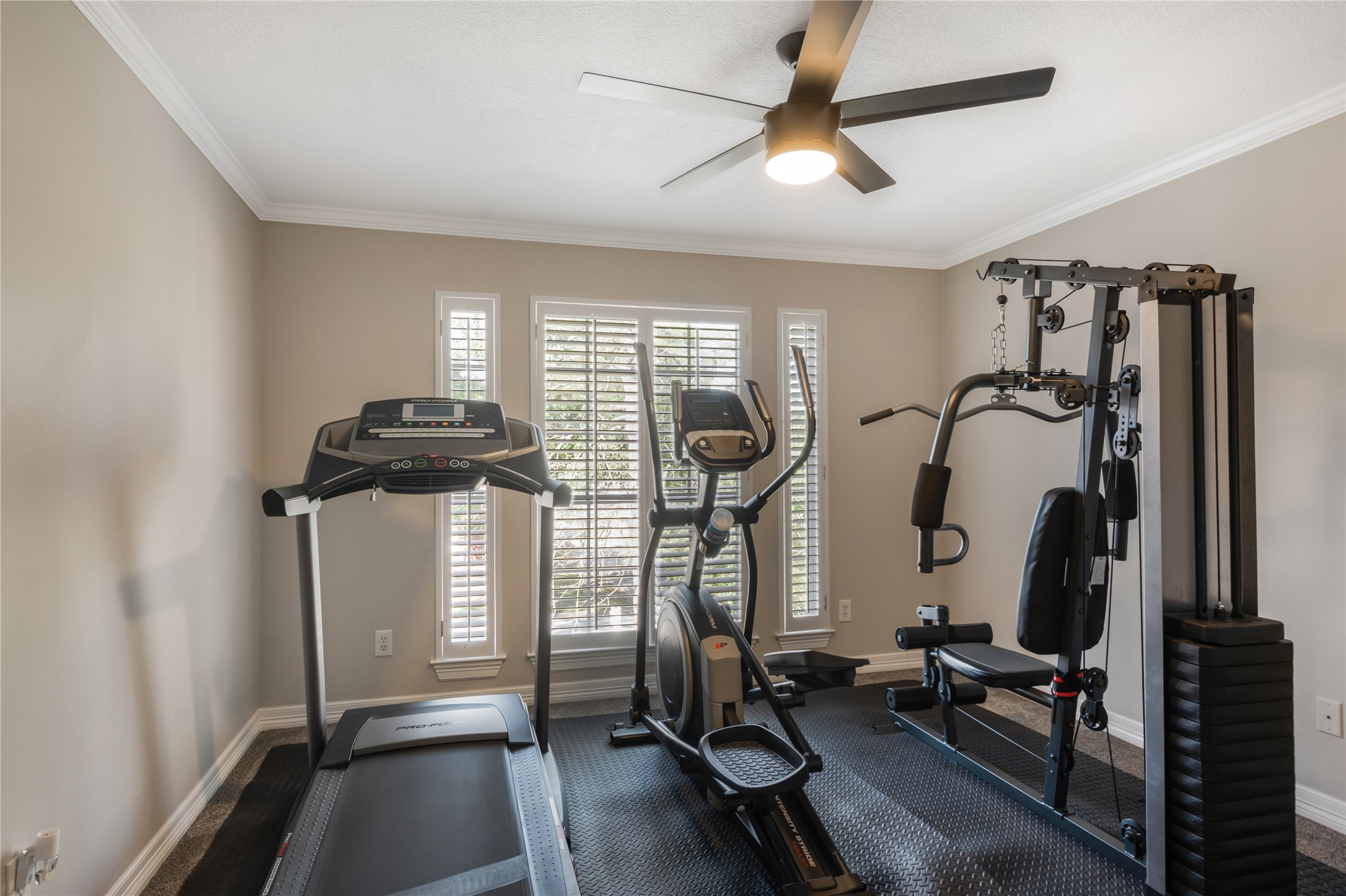 6211 Kingscrest Lane Spring, TX 77389 - Photo 34 of 39 Fourth bedroom upstairs is currently being used as a workout room but has plenty of space.