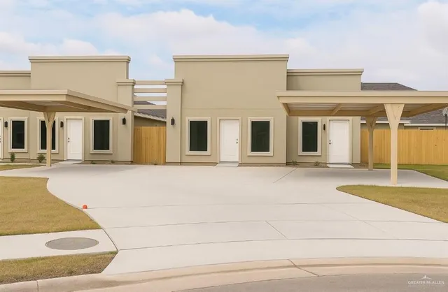 a view of a building with an outdoor space