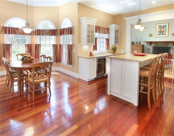 75 Page Road Lincoln, MA 01773 - Photo 8 of 25 a view of a dining room with furniture and wooden floor