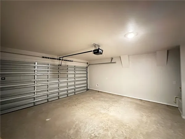 a view of a garage