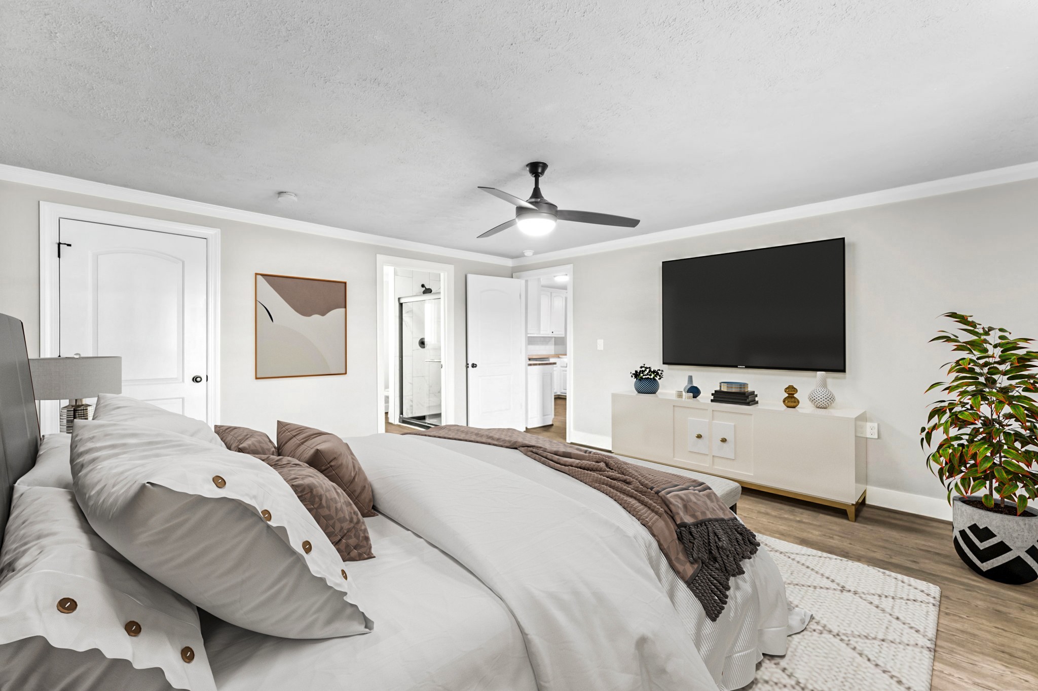 1950 Norton Road Lawrenceburg, TN 38464 - Photo 22 of 43 a bedroom with a bed and a flat screen tv