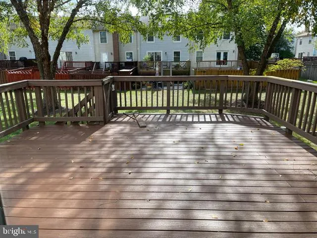 a view of wooden deck