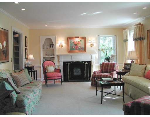15 Old Colony Road Wellesley, MA 02481 - Photo 4 of 15 a living room with furniture and a fireplace