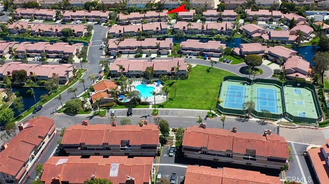 an aerial view of a city