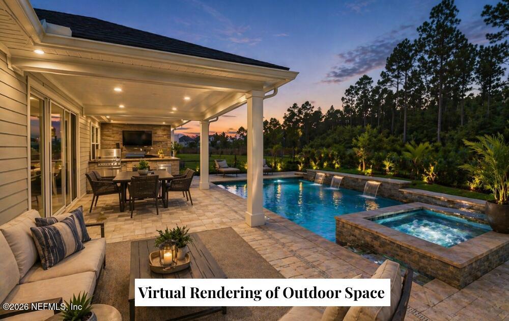 85 Nightfall Court St. Augustine, FL 32095 - Photo 39 of 86 Virtual Rendering pool night (1)
