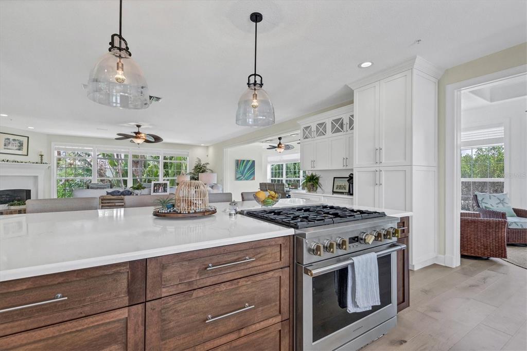 2425 24th Street West Boca Grande, FL 33921 - Photo 33 of 53 a kitchen with a stove and a view of living room