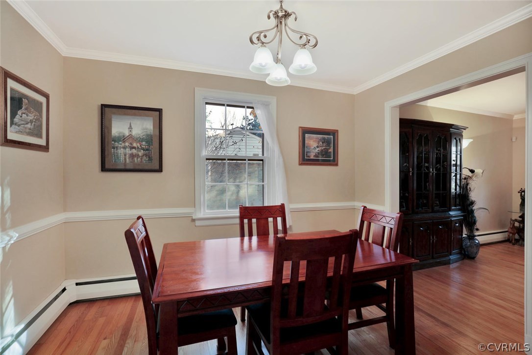 9320 Three Chopt Road Henrico, VA 23229 - Photo 8 of 32 a view of a dining room with furniture window and wooden floor
