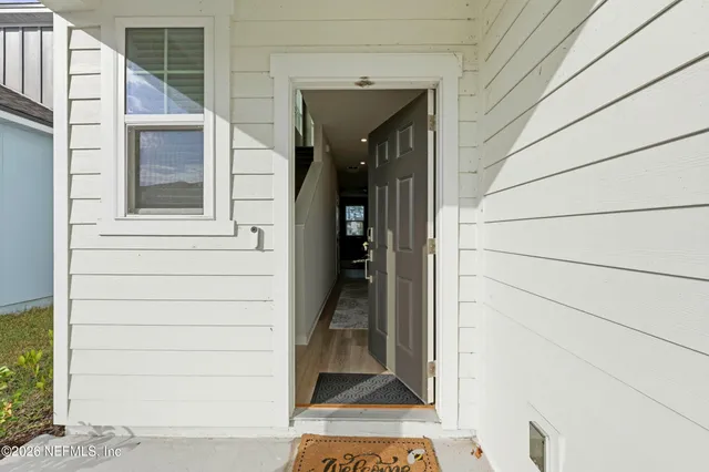 a view of a entryway door of the house