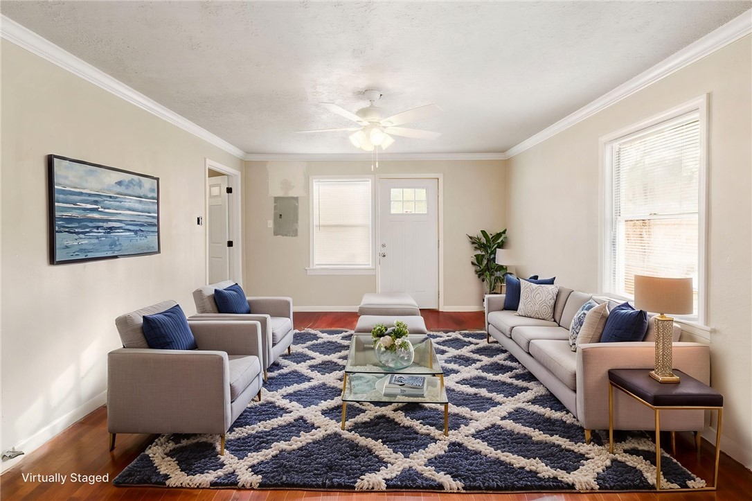 806 Walnut Street Bryan, TX 77803 - Photo 7 of 28 living room virtually staged