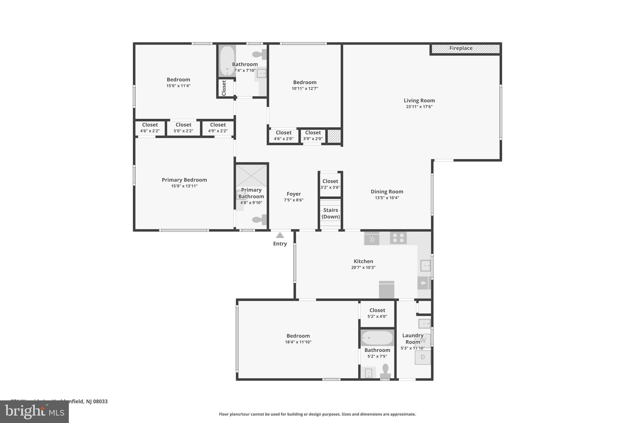 871 Wayside Lane Haddonfield, NJ 08033 - Photo 38 of 39 Main level floor plan