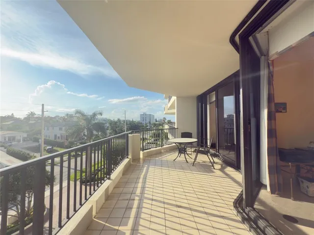 a view of balcony with couch