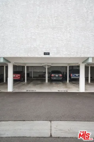 a view of a car park in front of it