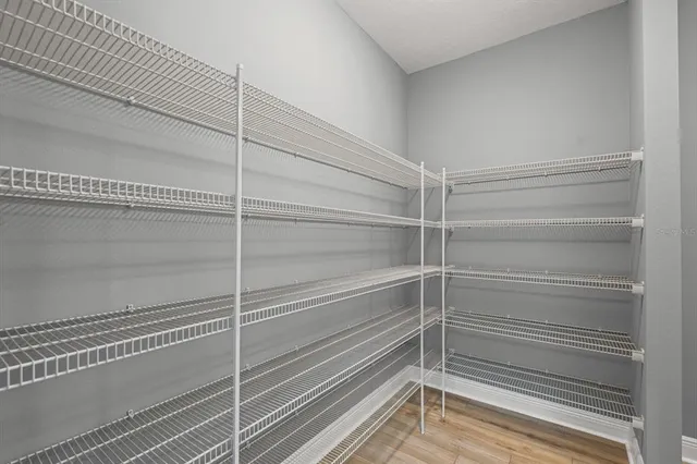 a view of a room with rack on the wall