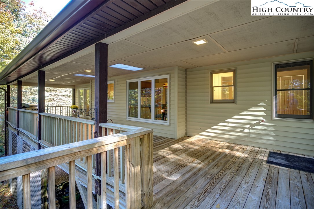 1267 Hopewell Church Road Boone, NC 28607 - Photo 40 of 50 a view of balcony with wooden floor