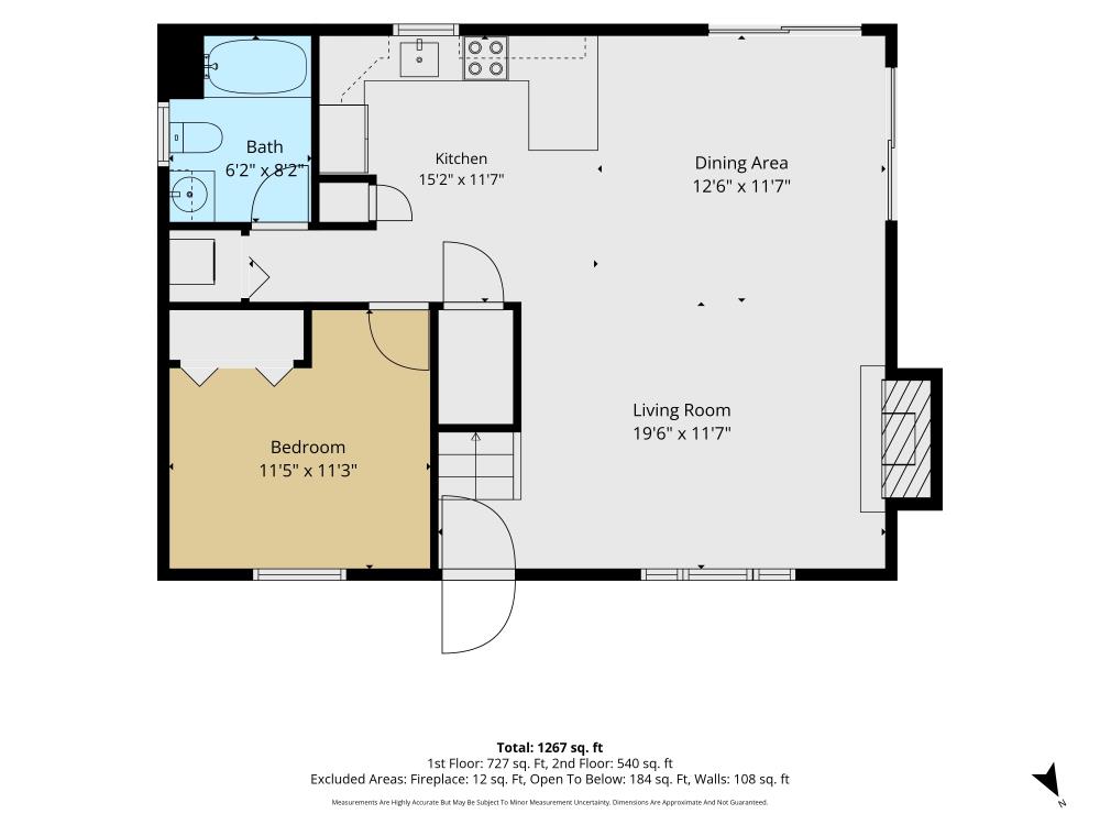 222 Powder Horn Road Henryville, PA 18332 - Photo 23 of 25 Visualize the layout of this residence, featuring distinct zones for living, dining, kitchen, and private bedroom and bath areas.