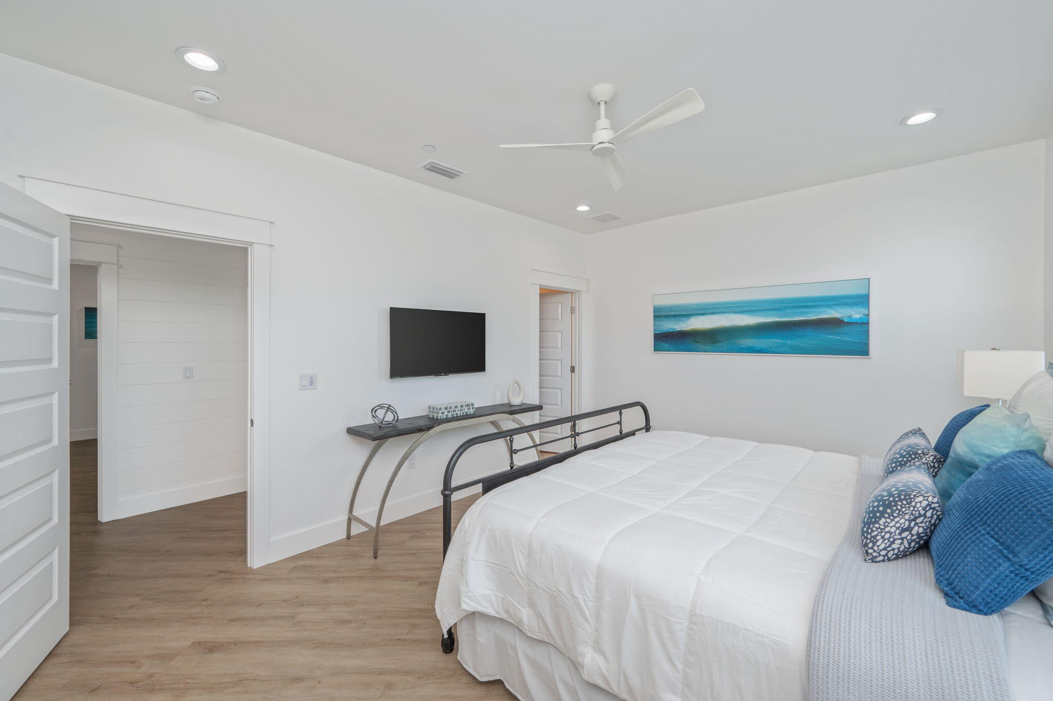 6508 West County Highway 30A Santa Rosa Beach, FL 32459 - Photo 56 of 75 a bedroom with a bed and a flat screen tv